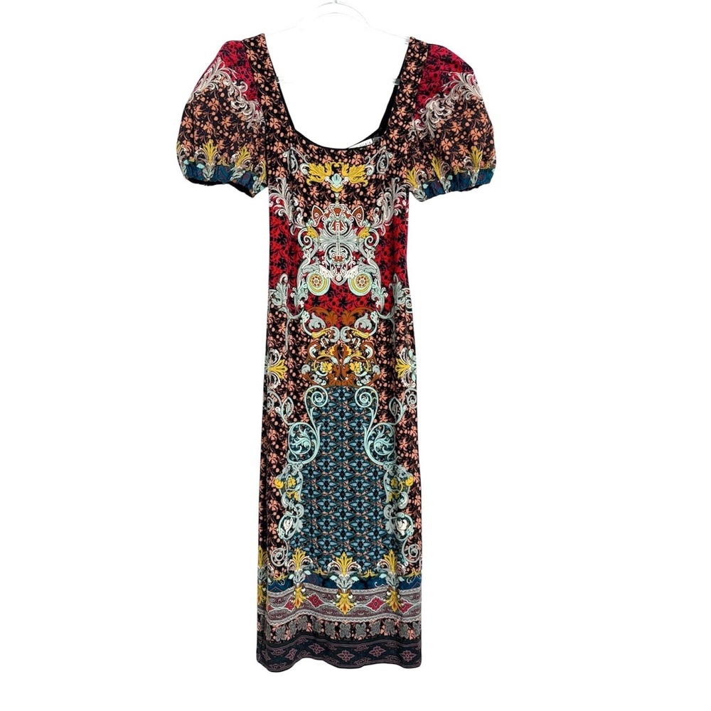 NWT Alice + Olivia Lexia Puff Sleeve Midi Dress 4 - Picture 7 of 13